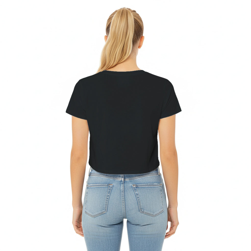 Crop-Top mit dezentem Blumen-Design