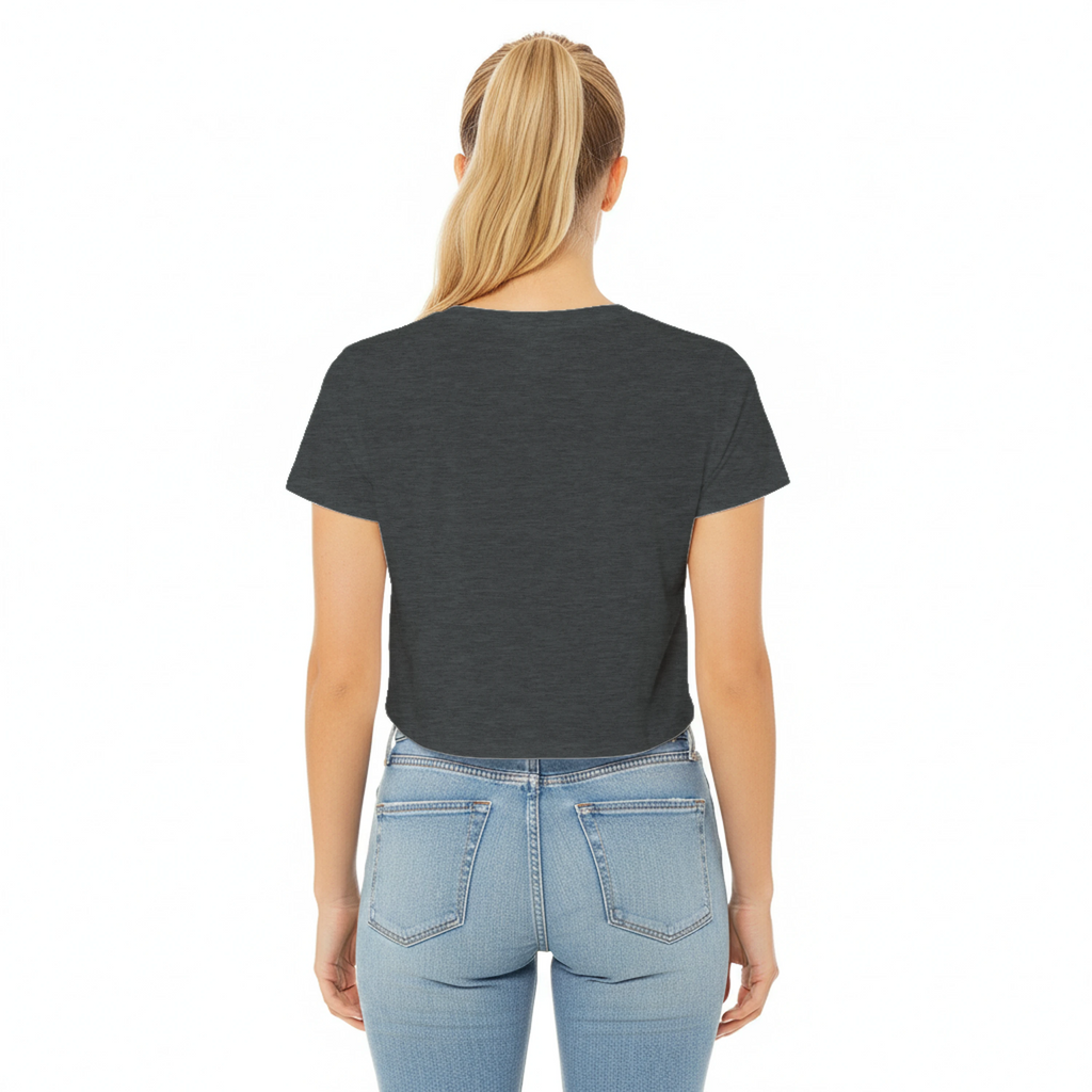 Crop-Top mit dezentem Blumen-Design