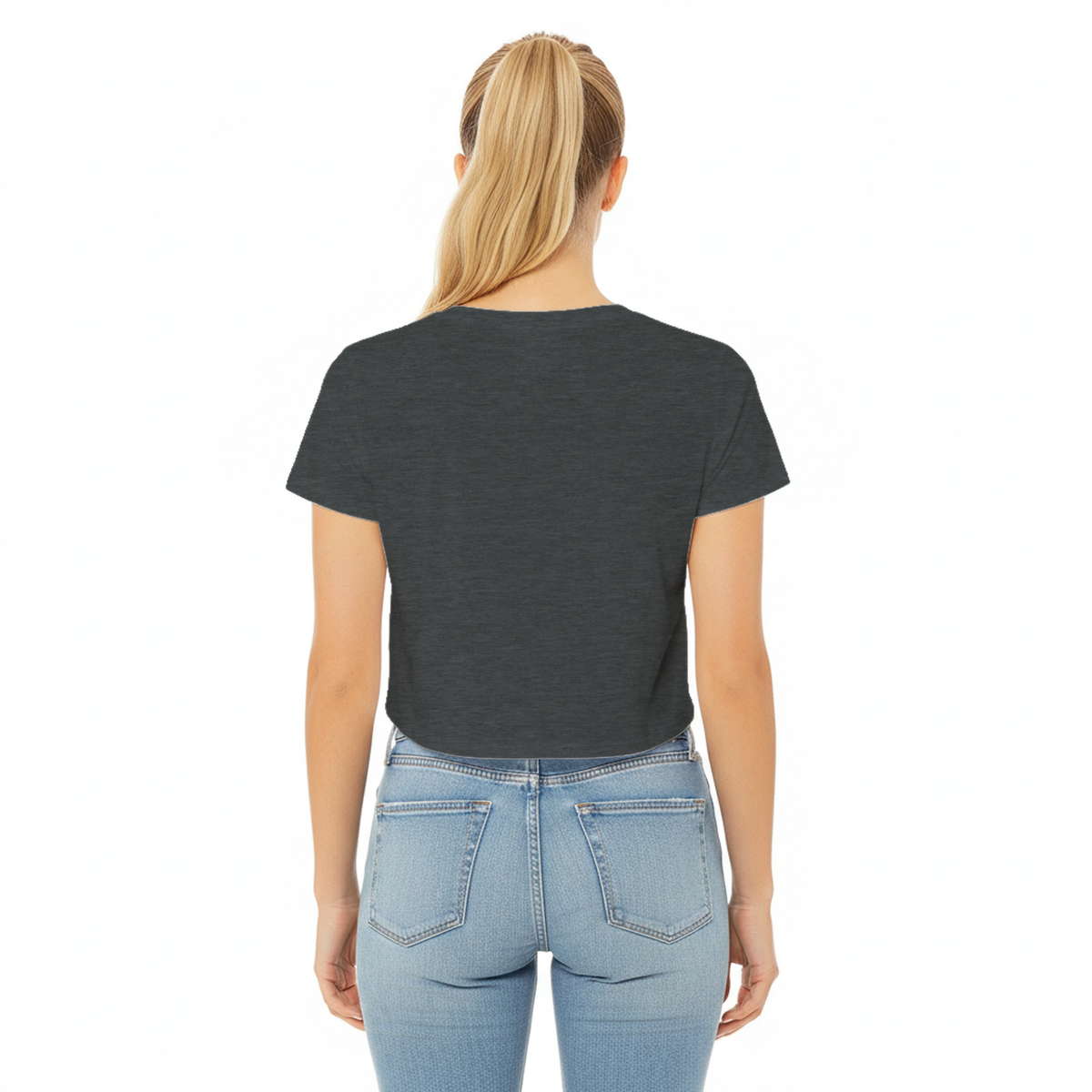 Crop-Top mit dezentem Blumen-Design