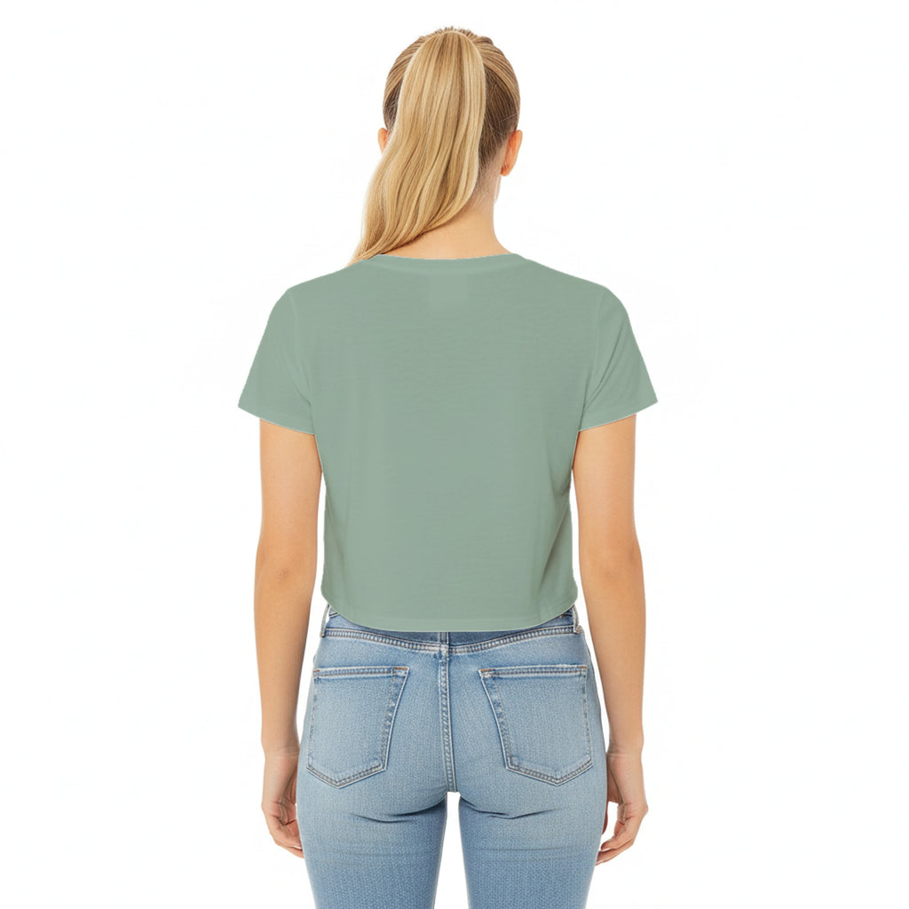 Crop-Top mit dezentem Blumen-Design