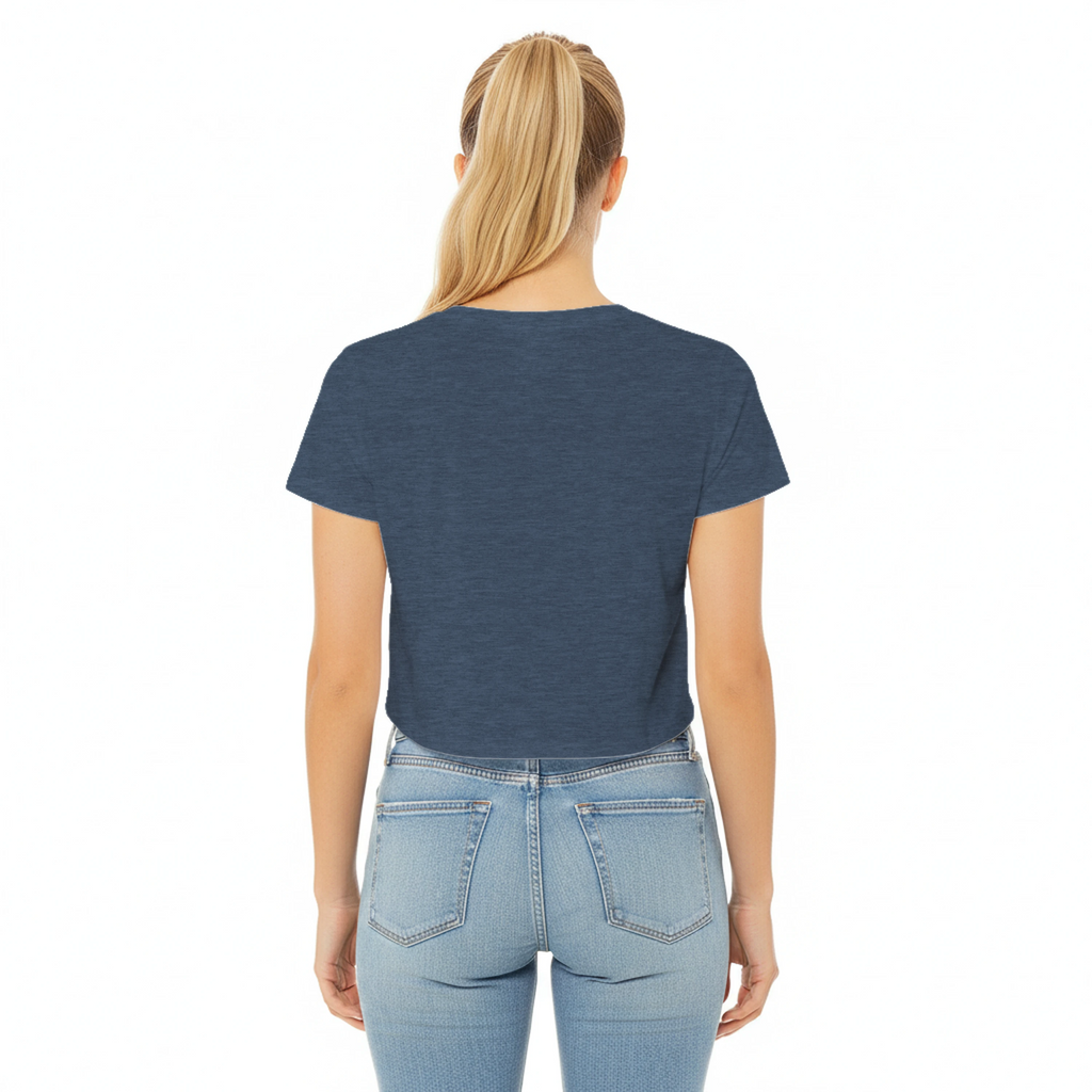 Crop-Top mit dezentem Blumen-Design