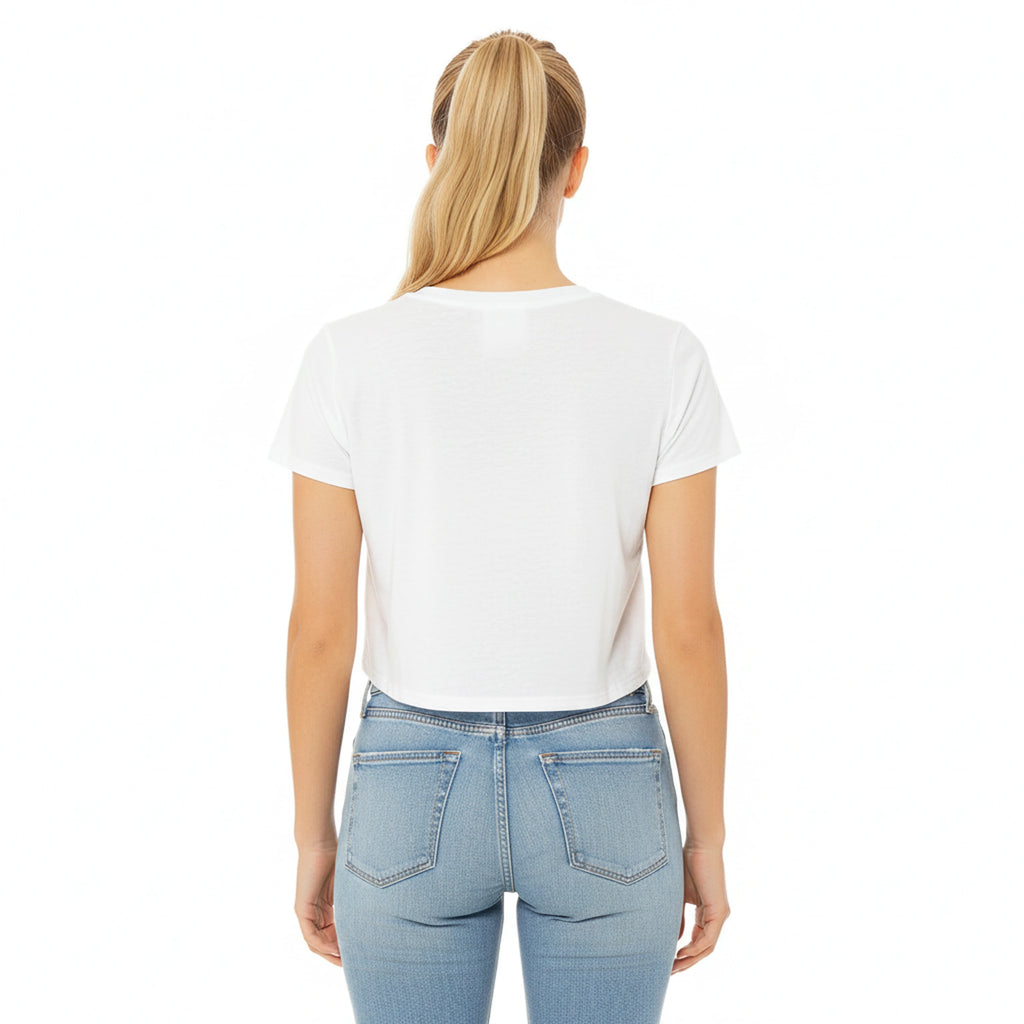 Crop-Top mit dezentem Blumen-Design